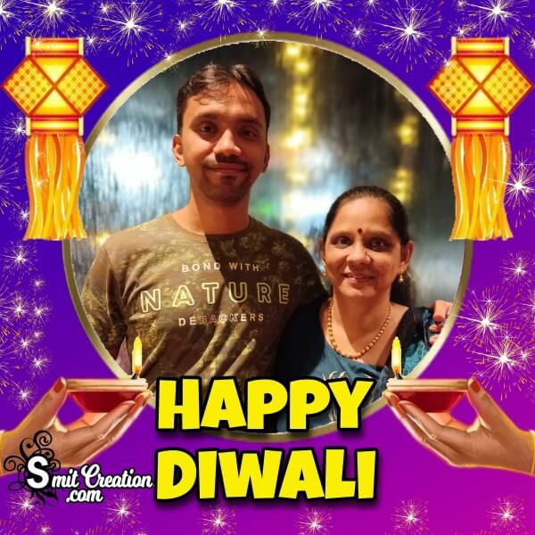 Happy Diwali Status Photo Frame