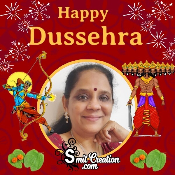 Happy Dussehra Status Photo Frame