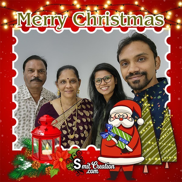 Merry Christmas Family Photo Frame