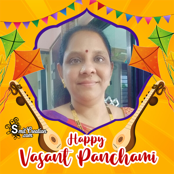 Happy Vasant Panchami Photo Frame For Whatsapp