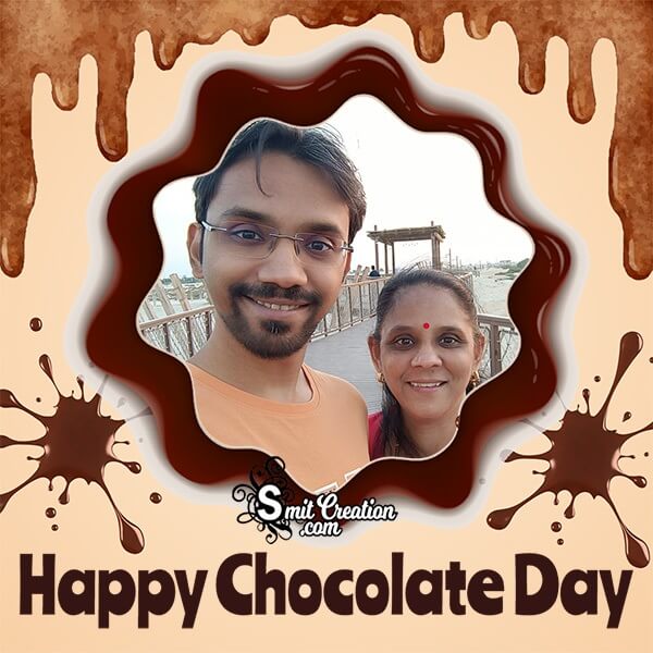 Happy Chocolate Day Photo Frame For Status