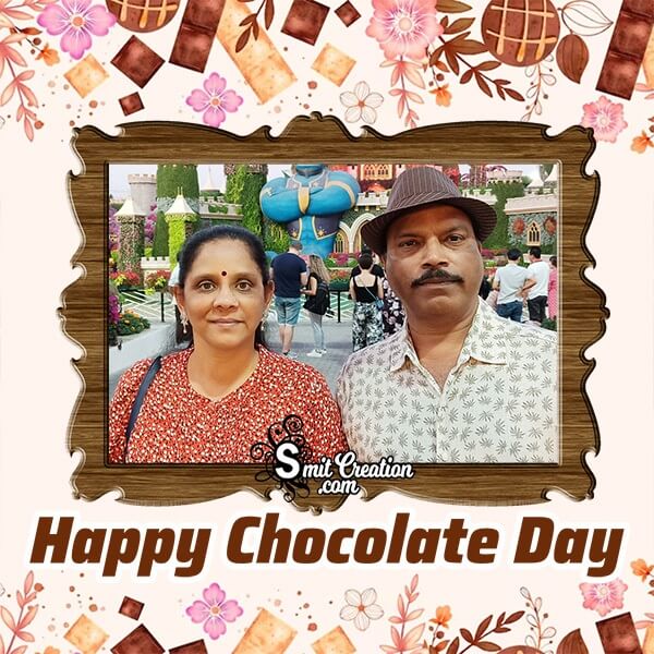 Happy Chocolate Day Photo Frame For Whatsapp