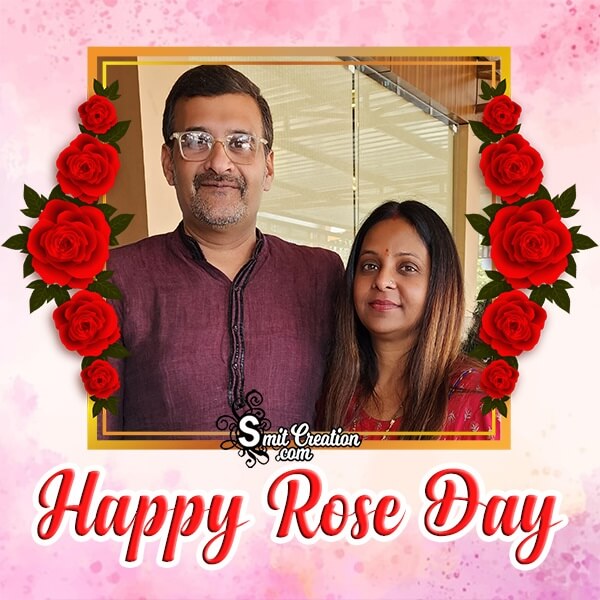 Rose Day Photo Frame For Whatsapp