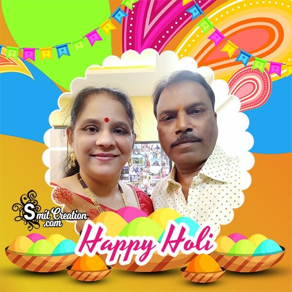 Happy Holi Photo Frame For Facebook