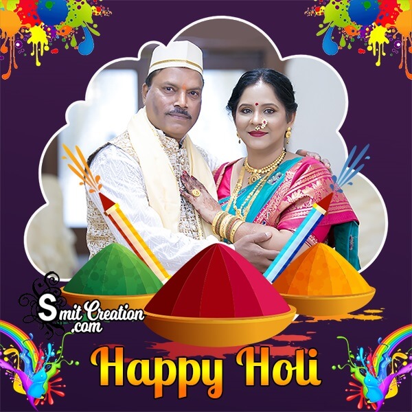 Happy Holi Photo Frame For Whatsapp