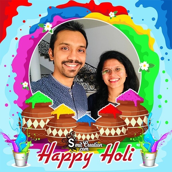Online Happy Holi Photo Frame