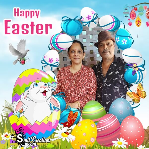 Happy Easter Status Photo Frame