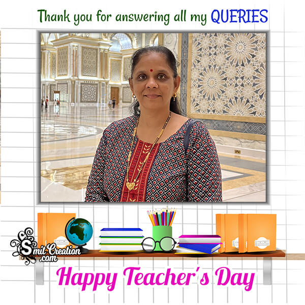 Happy Teachers Day Message Photo Frame