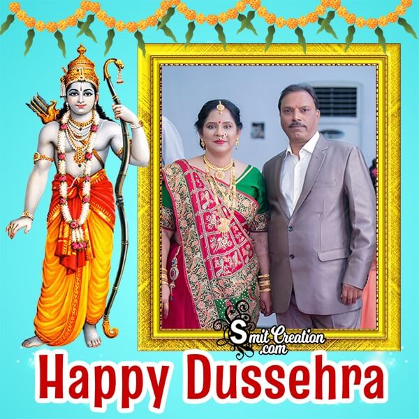 Happy Dussehra Blessings Photo Frame
