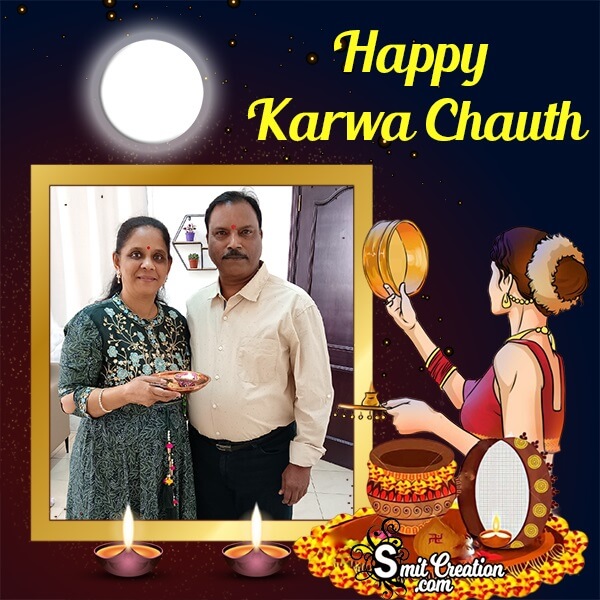Happy Karwa Chauth Status Photo Frame