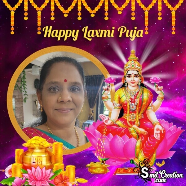 Happy Lashmi Puja Whatsapp Photo Frame