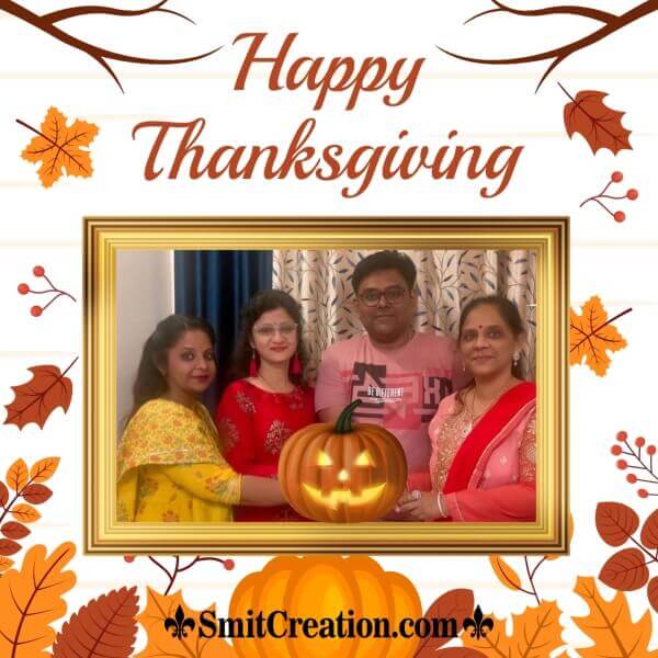 Happy Thanksgiving Family Photo Frame