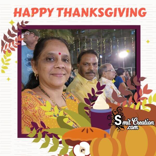 Happy Thanksgiving Photo Frame For Status