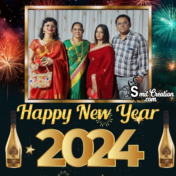 2024 Happy New Year Wish Photo Frame