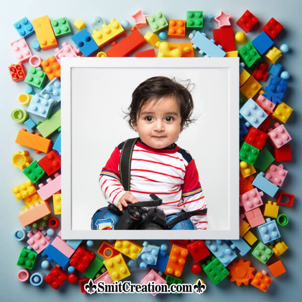Amazing Baby Photo Frame With Colorful Toys