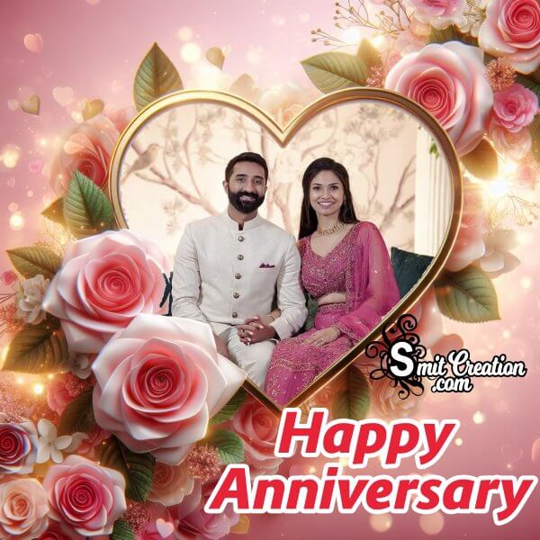 Beautiful Happy Anniversary Photo Frame