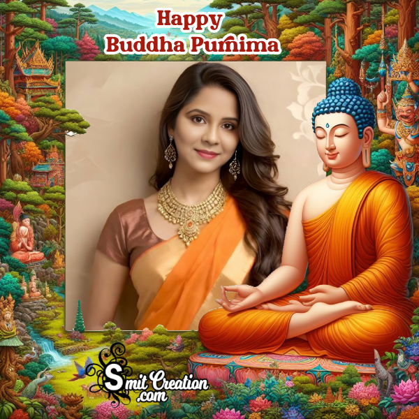 Fantastic Happy Buddha Purnima Photo Frame