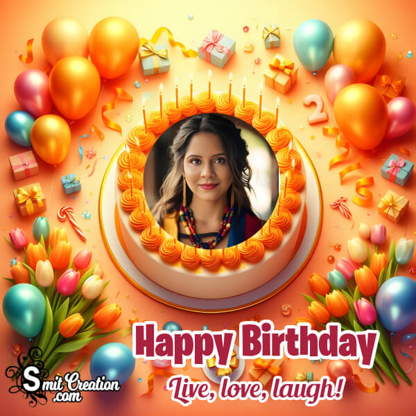 Happy Birthday Cake Photo Frame