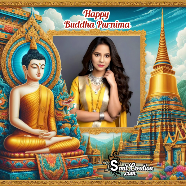 Happy Buddha Purnima Beautiful Photo Frame