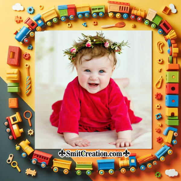 Wonderful Toy Train Photo Frame