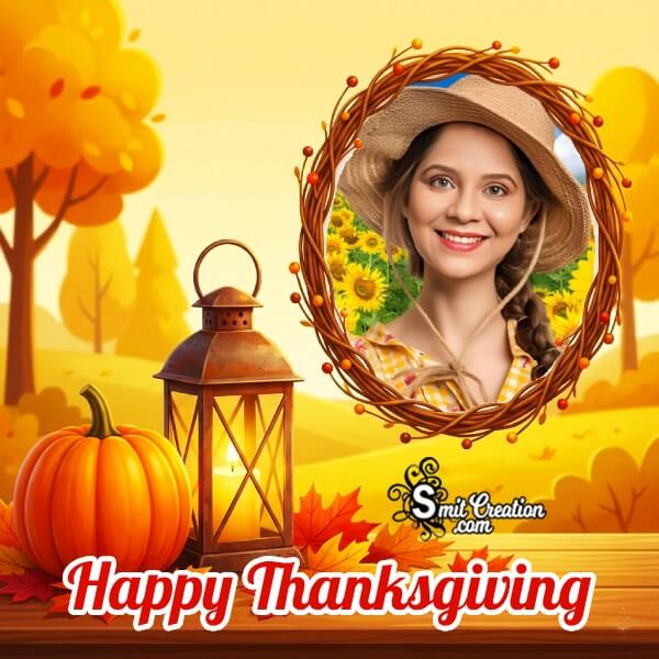Autumn Landscape Thanksgiving Photoframe