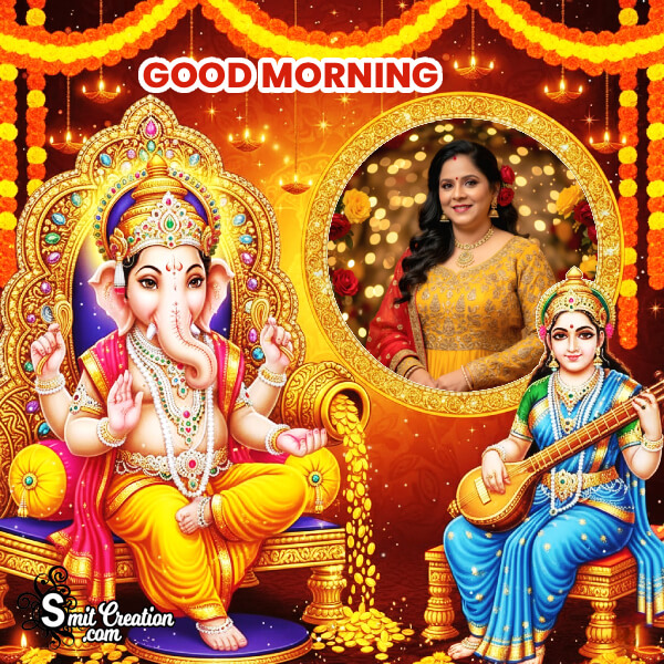 Ganesha with Saraswati Photoframe