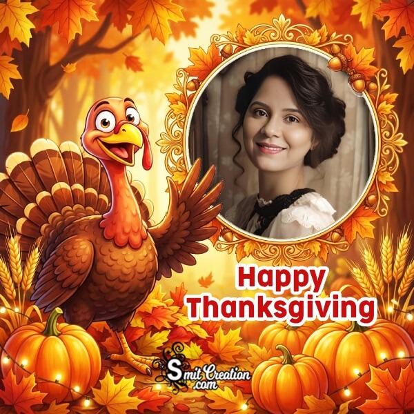 Happy Thanksgiving Turkey Photoframe