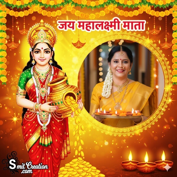 Lakshmi With Gem Kalash Photoframe