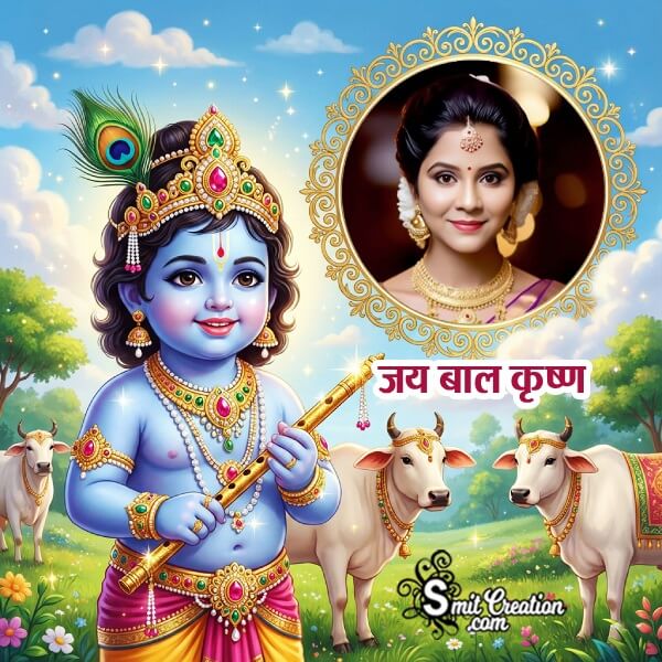 Bal Krishna With Cows Gopal Photoframe
