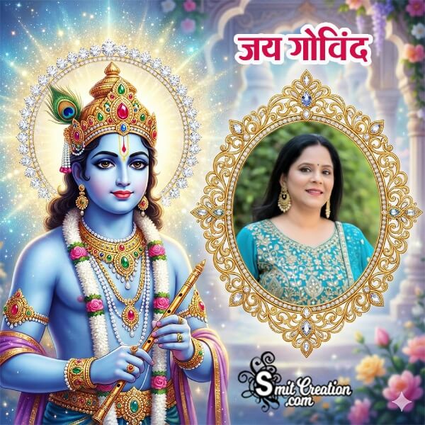 Lord Krishna Sparkling Photoframe