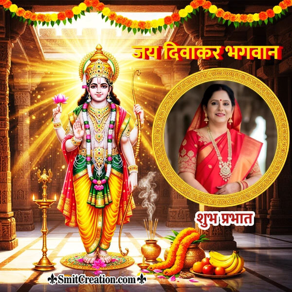 Surya Dev In Mandir Scene Photoframe
