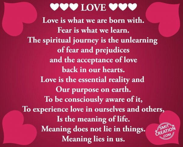 LOVE is what..?