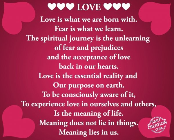 LOVE is what..?