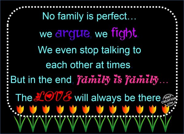 No family is perfect