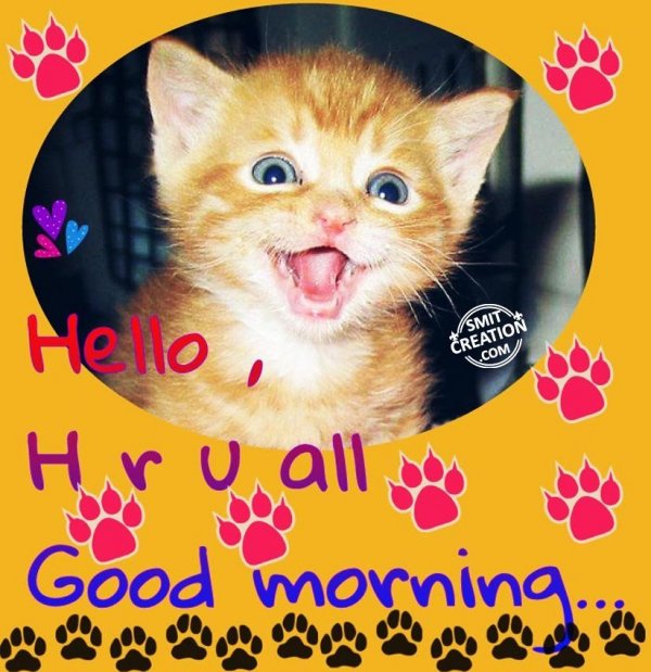 Hello How are you All – Good Morning