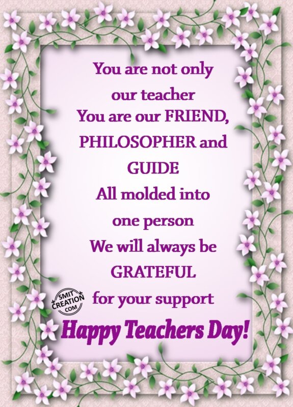 Happy Teacher's Day! - SmitCreation.com