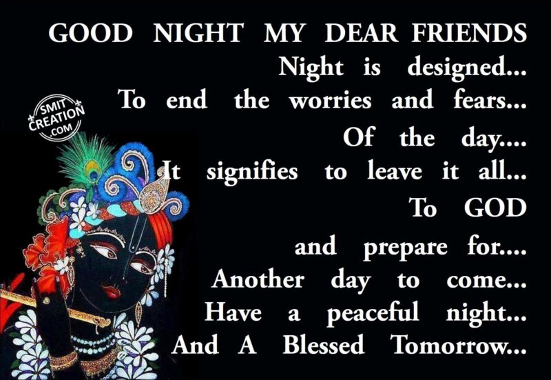 GOOD NIGHT MY DEAR FRIENDS - SmitCreation.com