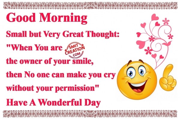 GOOD MORNING - SmitCreation.com