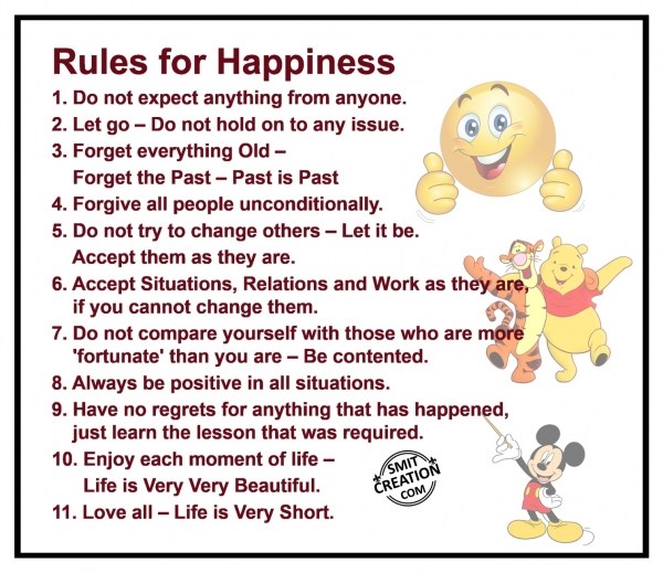 RULES OF HAPPINESS