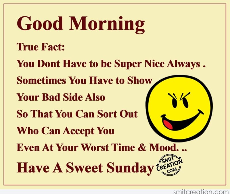 GOOD MORNING HAVE A SWEET SUNDAY - SmitCreation.com