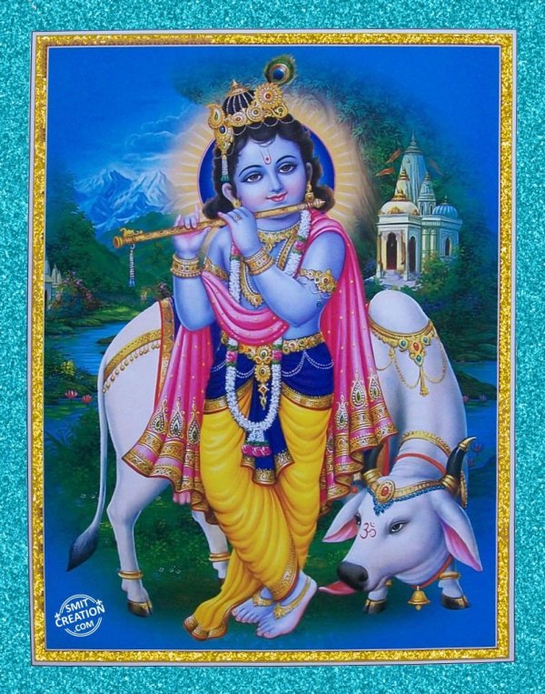Krishna Blue Background