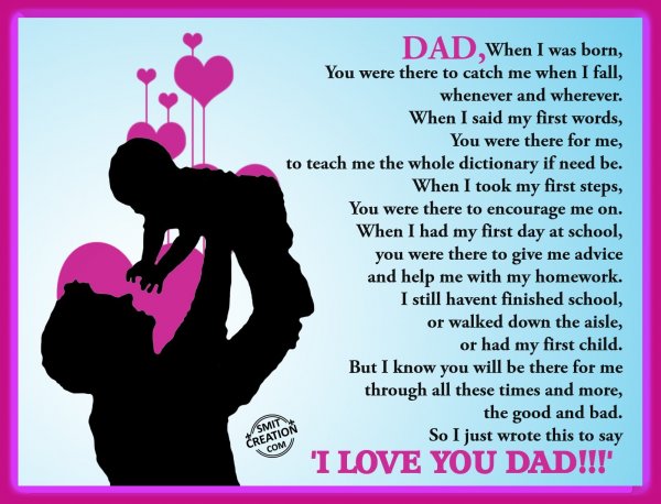 I LOVE YOU DAD