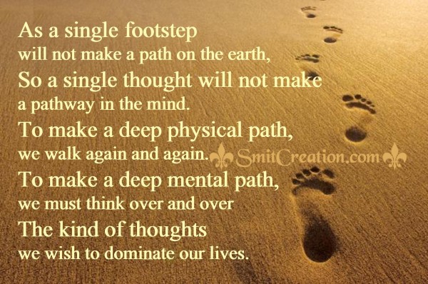 As a single footstep