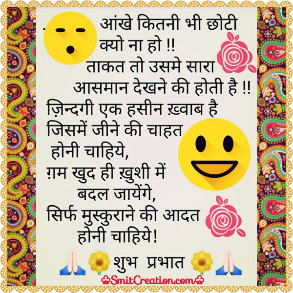 Shubh Prabhat Muskurat Par Suvichar