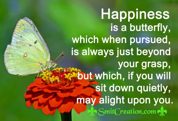 Happiness is a butterfly