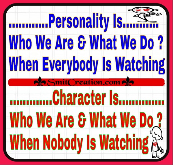 Personality vs Character