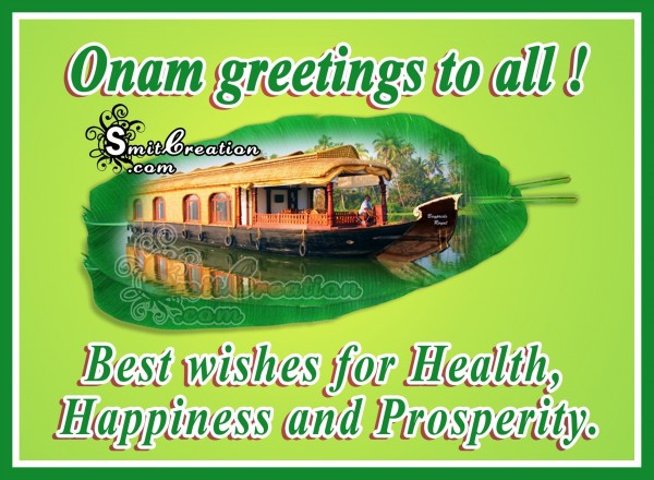 Onam greetings to all