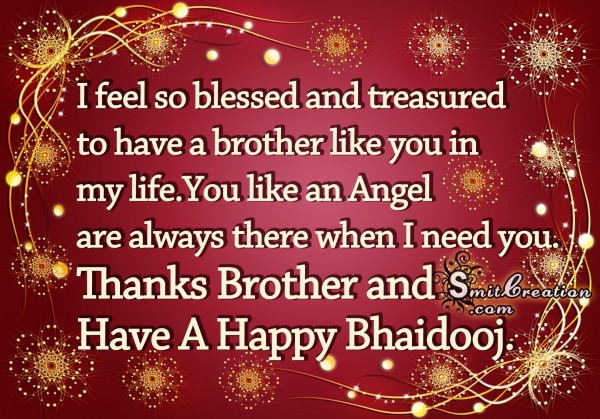 Have A Happy Bhaidooj – You like an Angel