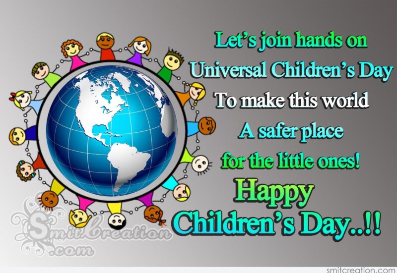 Let's join hands on Universal Children's Day 