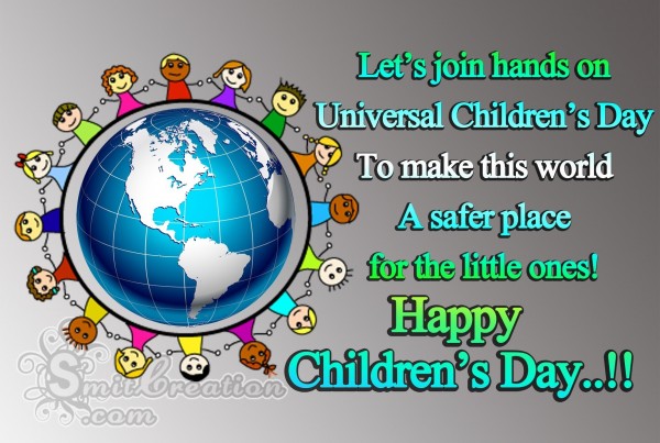 Let’s join hands on Universal Children’s Day